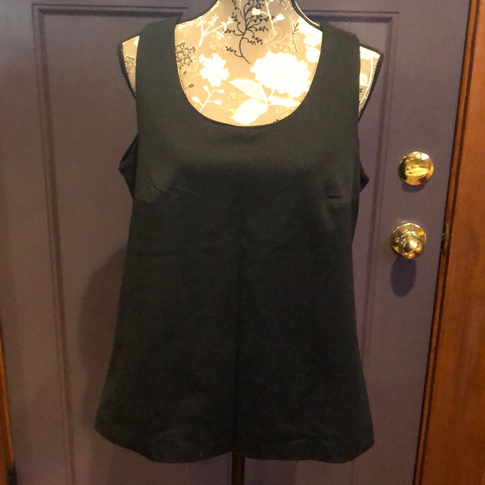Vintage Black Sleeveless Blouse